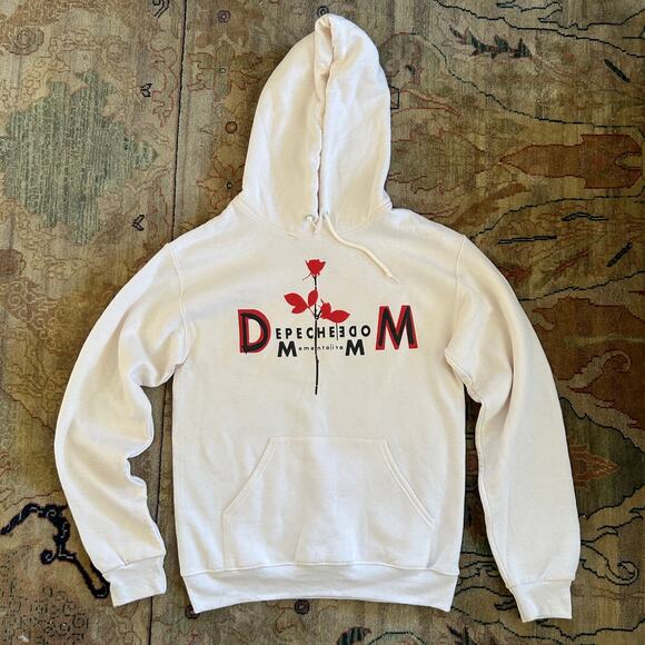 Depeche Mode white hoodie double sided size small - Picture 1 of 7